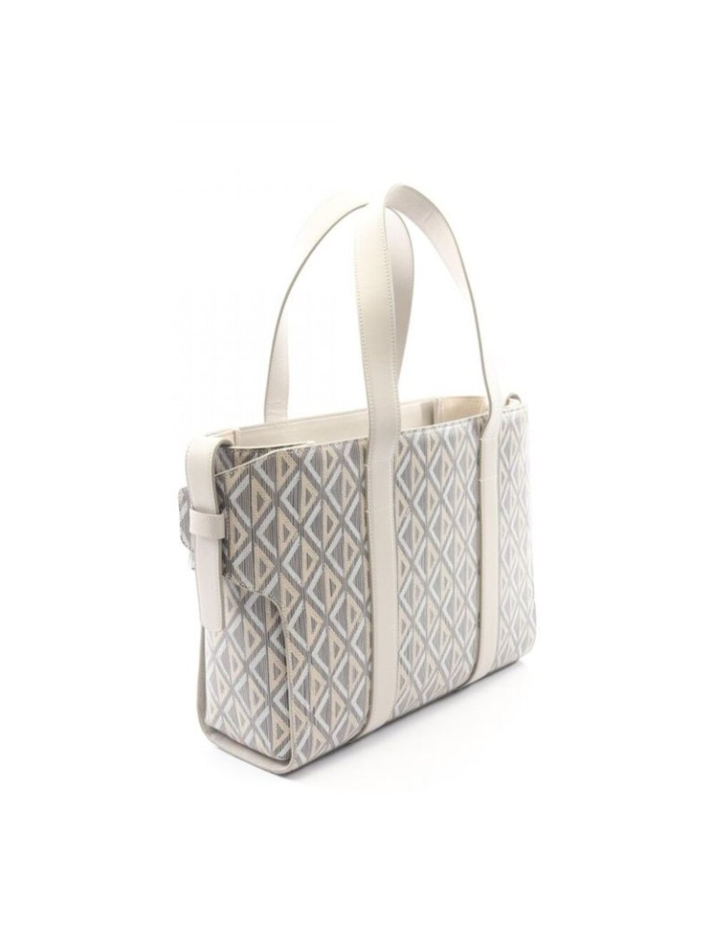 Dior Tote CD Diamond Color Gray Canvas Leather - Picture 2 of 8
